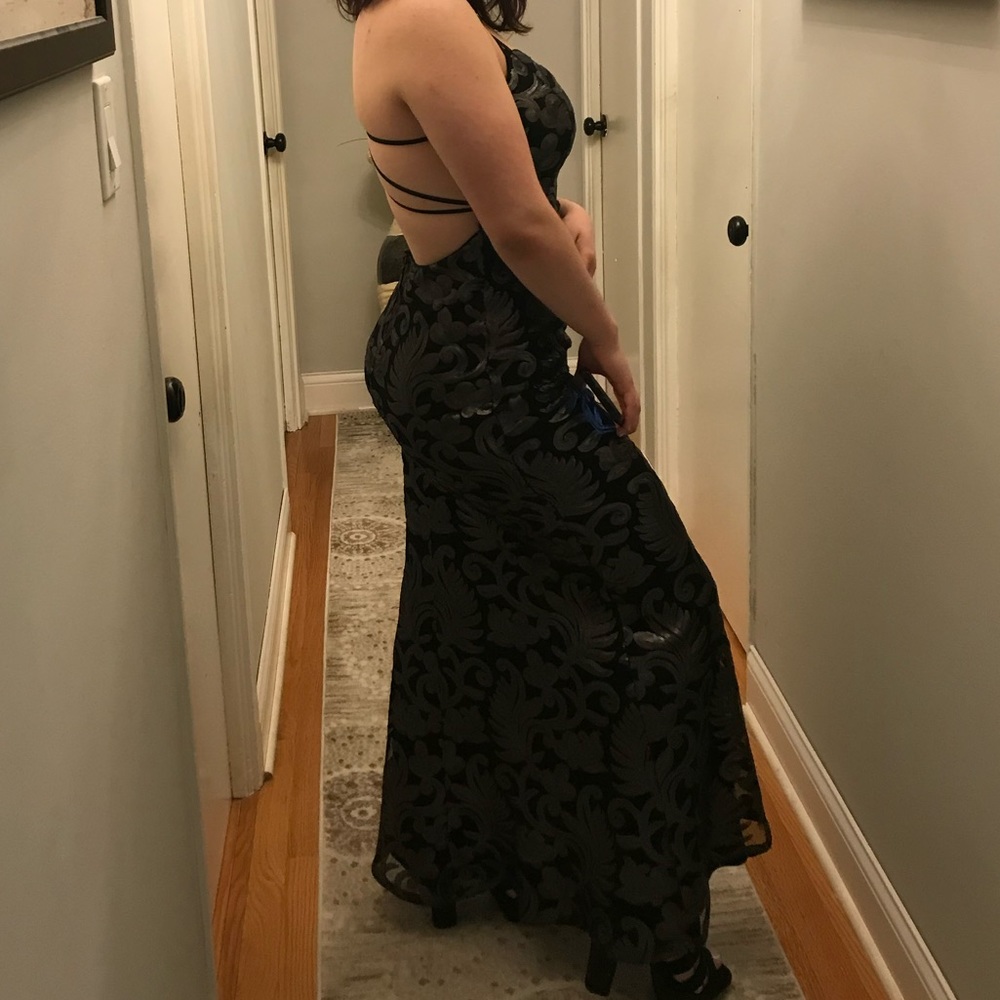 Windsor strappy open-back prom dress